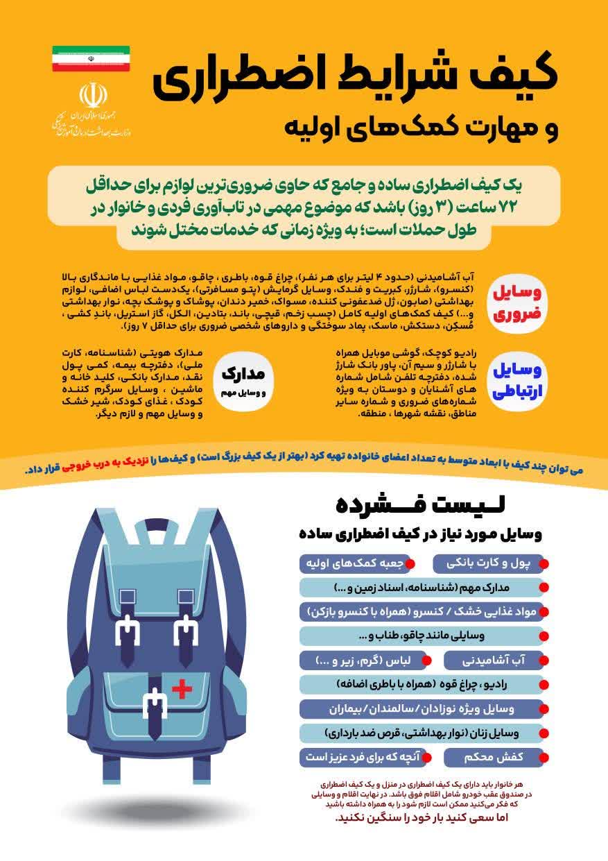 کیف شرایط اضطراری و مهارت‌ کمک های اولیه